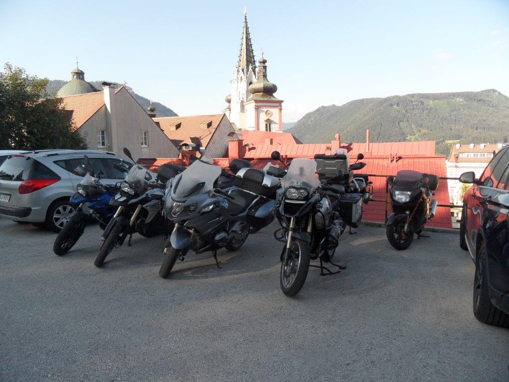 Meer motorrijders tijdens onze motor tour 2018 bij hotel Magnus Klaus in Mariazell